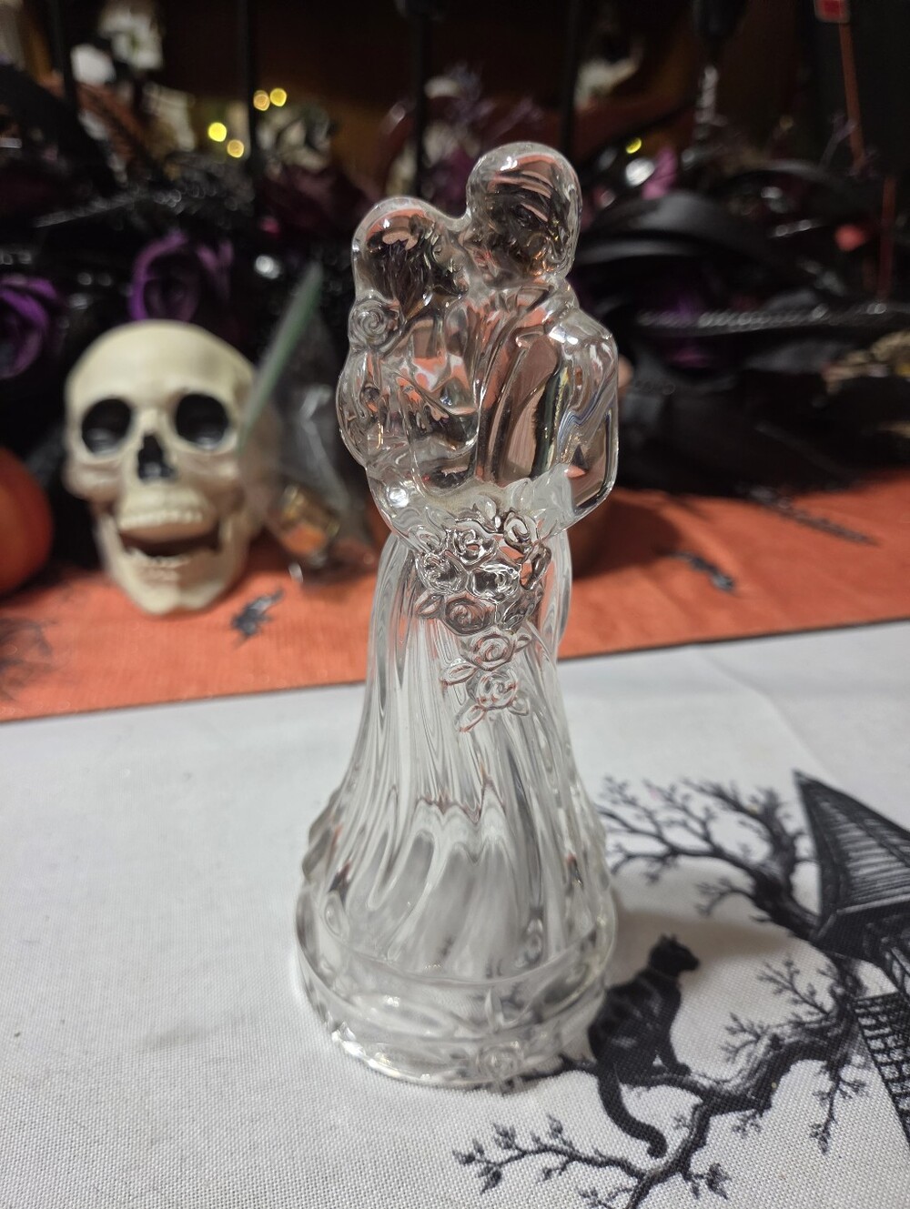 Vintage Princess House Crystal Bride & Groom Cake Topper Figurine